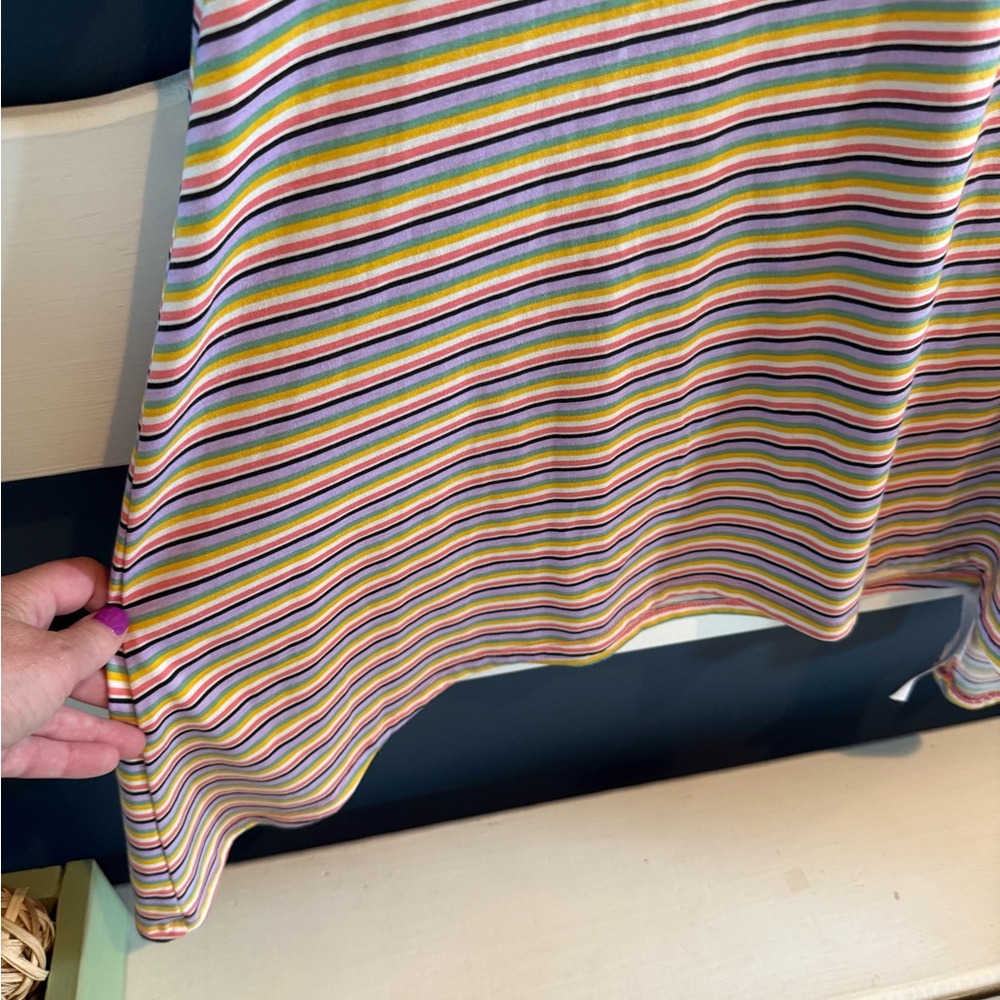 LuLaRoe Melissa Striped Short Sleeve Tunic Size XXS - Picture 5 of 8